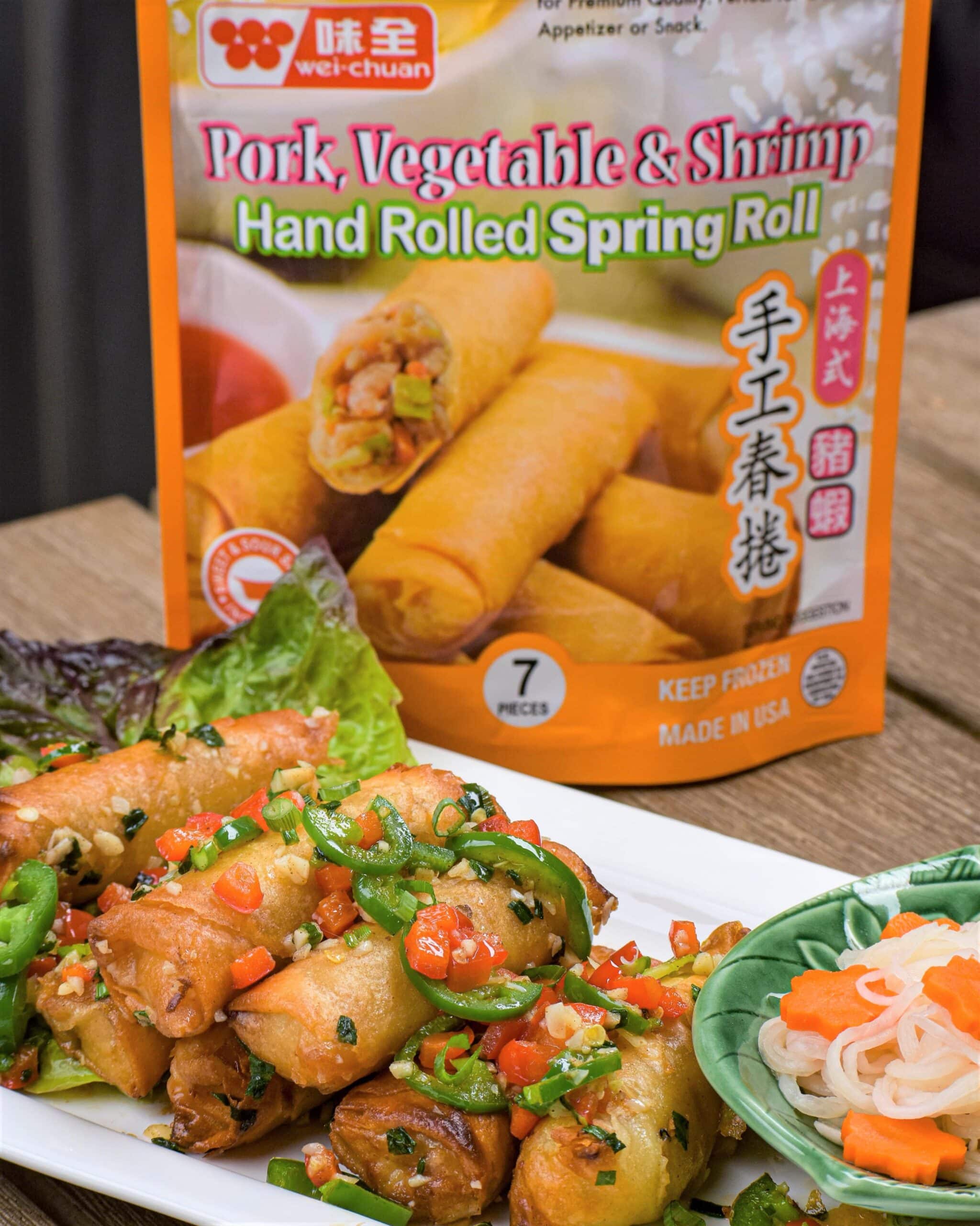 ⭐️Wei-Chuan USA Creative Recipe! Garlic Salt & Pepper Spring Rolls⭐️ ...